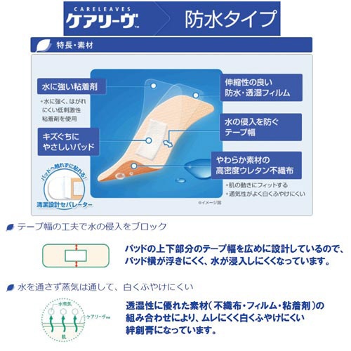 ケアリーヴ　防水タイプ　Ｓサイズ　２４枚