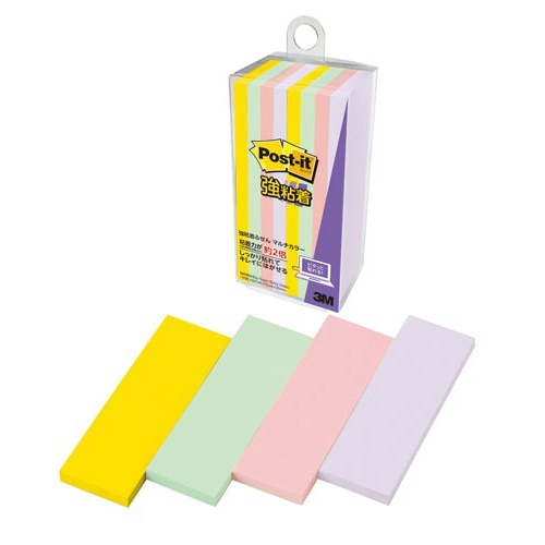 【廃番商品】ポストイット強粘着マルチカラー５　７５×２５　８冊