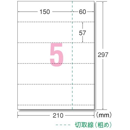 手作りチケット　兼用　５面半券付　ホワイト　２０枚