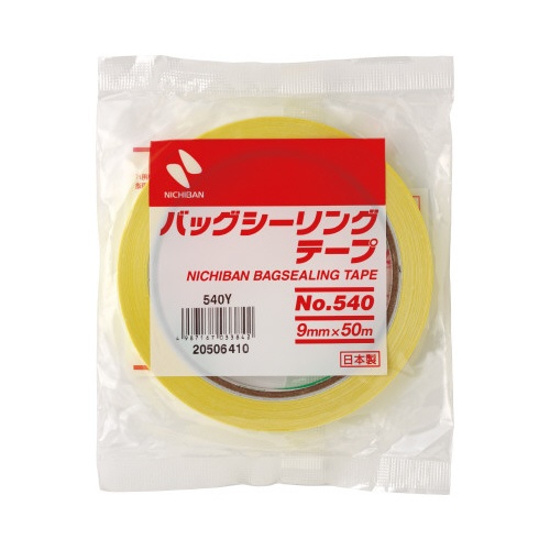 バッグシーリングテープ　ＰＥＴ　５０ｍ　黄　１巻