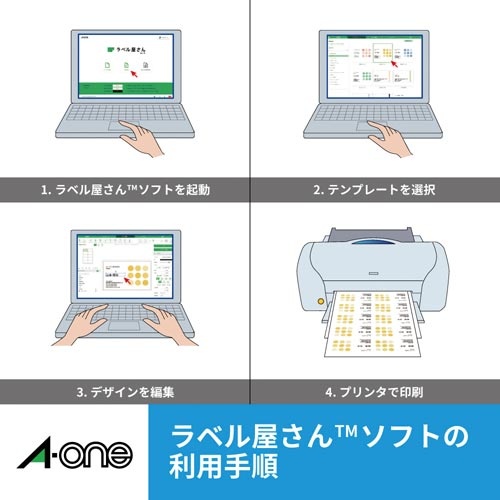 ラベルシールインクジェット　超耐水マット紙　２４面