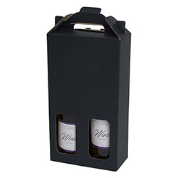 ハーフワイン２本手提箱　黒