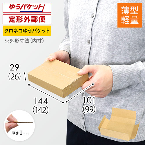 【薄型軽量】厚さ3cm・ヤッコ型ケース（クリックポスト最小）