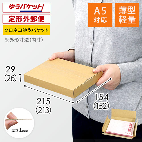 【薄型軽量】厚さ3cm・ヤッコ型ケース（A5サイズ・ゆうパケット・クリックポスト）