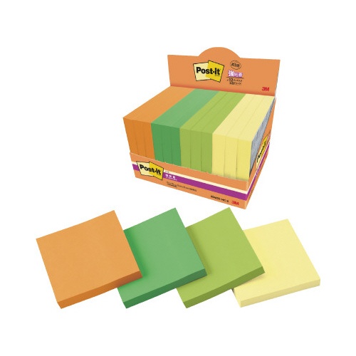 【廃番商品】強粘着マルチカラー６　７５×７５　４色　１２冊