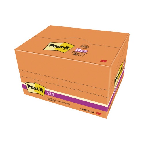 【廃番商品】強粘着マルチカラー６　７５×７５　４色　１２冊