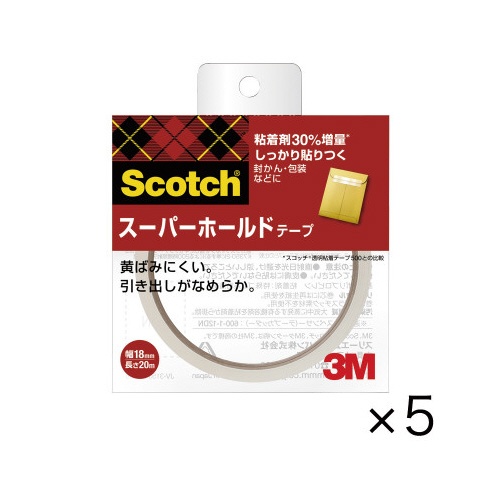 スコッチスーパーホールドテープ　大巻１８ｍｍ幅×５