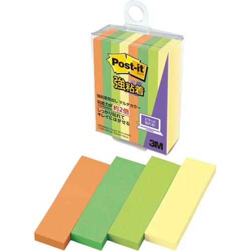 【廃番商品】ポストイット強粘着マルチカラー６　５０×１５　８冊