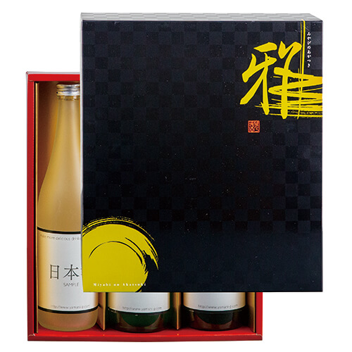 格子柄（みやび）太・細兼用７２０ｍｌ×３本