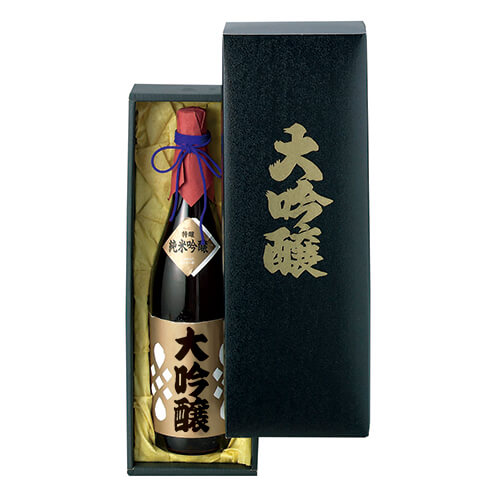 一升瓶１本入黒無地