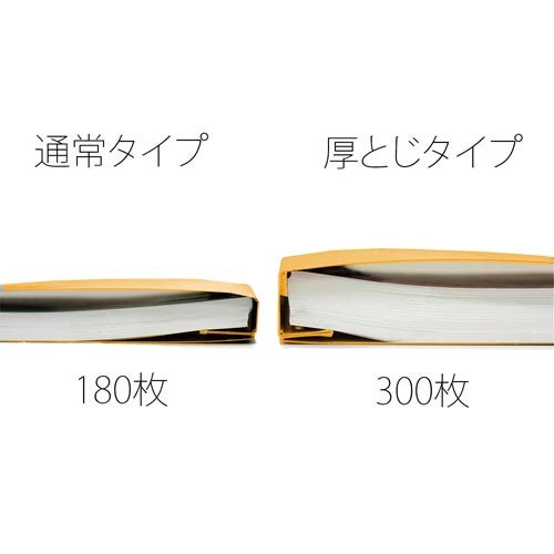 フラットファイル　Ａ４横　厚とじ　イエロー　１０冊