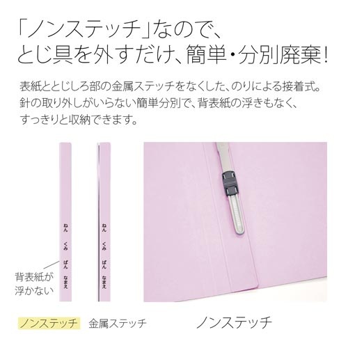 ねんくみなまえフラットファイルＡ４縦　紫１０冊