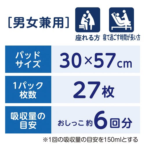 肌ケアアクティ朝までぐっすり尿とりパッド２７枚