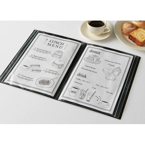 【廃番商品】クリア?ファイル　チャックタイプ　Ａ４　１２Ｐ　黒