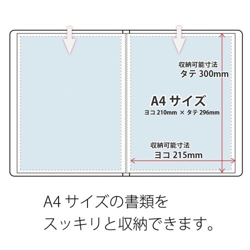 クリアーＦスーパーエコノミーＡ４タテ　１０Ｐ紺
