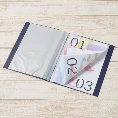 クリアーＦスーパーエコノミーＡ４縦　２０Ｐ紺１０冊