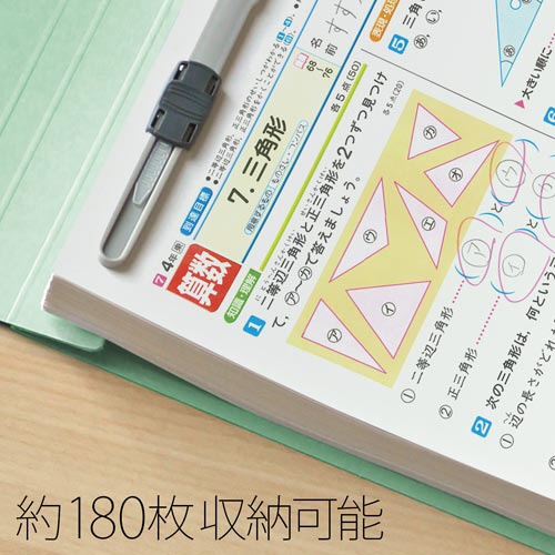 フラットファイルＡ４Ｅ縦罫線タイプ　ブルー