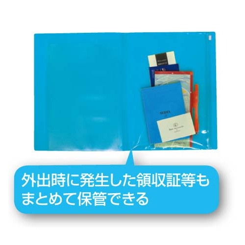 アドワン　ポケットファイル　Ａ４　ブルー　５冊