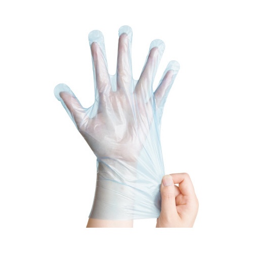 シンプルＰＥ手袋ブルー　Ｍサイズ　２００枚入