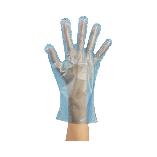シンプルＰＥ手袋ブルー　Ｍサイズ　２００枚入