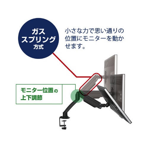 モニタ−ア−ム　１面３軸タイプ