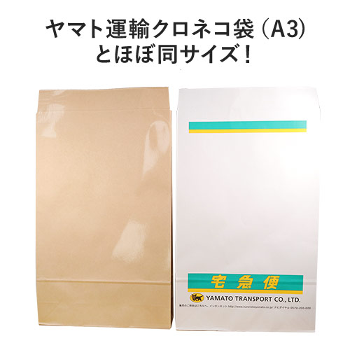 【名入れ印刷・1色】宅配袋 特大（茶・テープ付き・耐水ラミネート） ※印刷版代無料