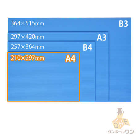 【特価品】プラダンシート A4（水色・3mm/500g）