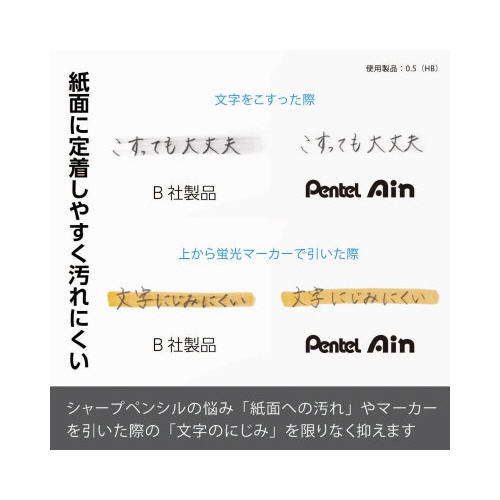 ぺんてるアイン　０．５　３Ｂ　１０セット