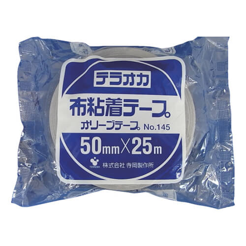寺岡製作所 カラーオリーブテープ No.145 黒 50mm×25m 145BK50X25