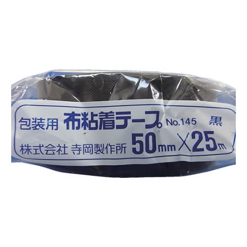 寺岡製作所 カラーオリーブテープ No.145 黒 50mm×25m 145BK50X25