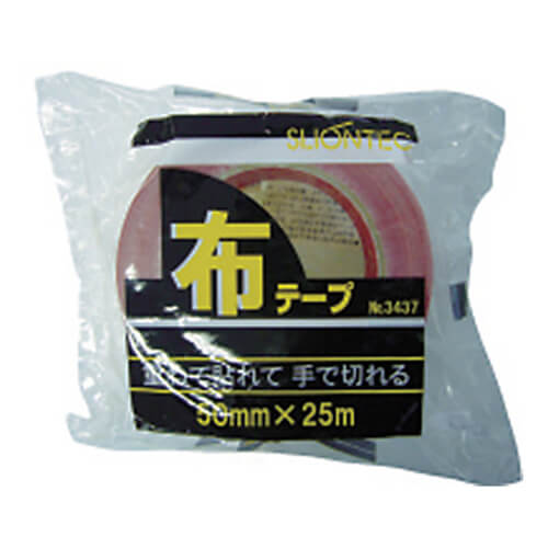 スリオンテック カラー布粘着テープ ブラック 50mm×25m 343702BK0050X25