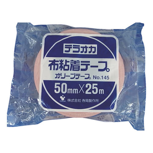 寺岡製作所 カラーオリーブテープ No.145 赤 50mm×25m 145R50X25