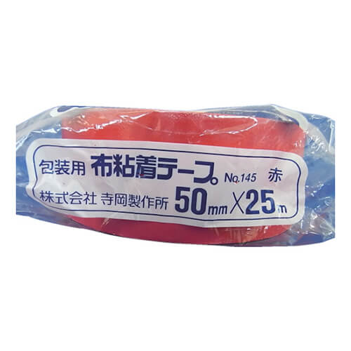 寺岡製作所 カラーオリーブテープ No.145 赤 50mm×25m 145R50X25