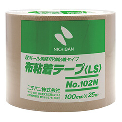 ニチバン 布粘着テープ102N黄土 100mm×25m 102N7100