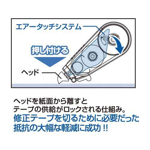 修正テープモノエアー　４．２ｍｍ幅　ライム　１０個