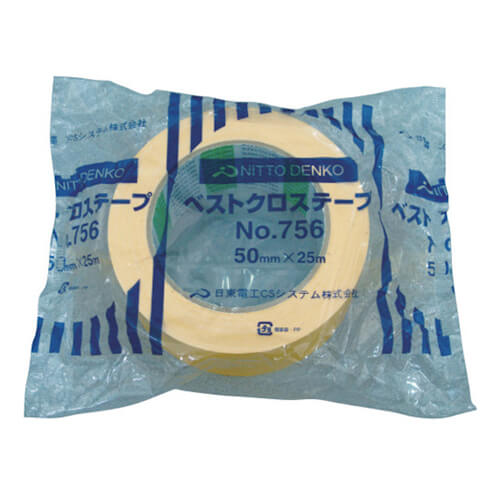 日東電工 布着色テープ No.756 白 50mm×25m 75650
