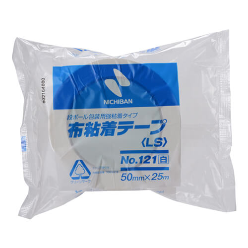 ニチバン 布粘着テープ121 白 50mm×25m 121550