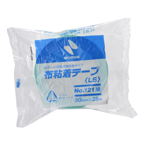 ニチバン 布粘着テープ121 緑 50mm×25m 121350