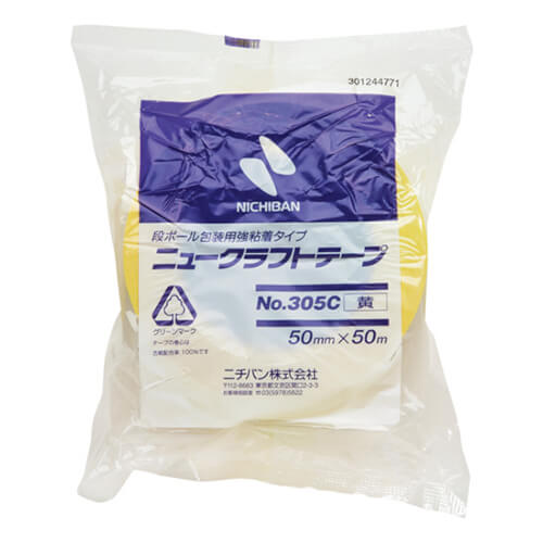 ニチバン ニュークラフトテープ305C黄 50mm×50m 305C250