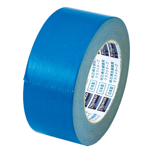 トラスコ中山 カラークラフトテープ ブルー 50mm×50m TKT50B<20巻>