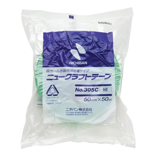 ニチバン ニュークラフトテープNo.305C緑－50mm×50m 305C350
