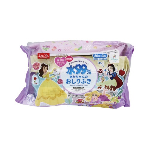 おしりふき　８０枚×３個　ディズニープリンセス