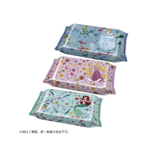 手口ふき　６０枚×３個　ディズニープリンセス