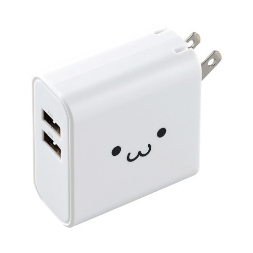 スマートフォン用ＡＣ充電器　４．８Ａ　白
