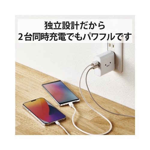 スマートフォン用ＡＣ充電器　４．８Ａ　白