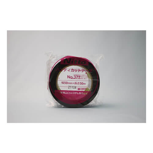 【廃番商品】日東電工 包装用ＯＰＰテープ ハンディカットテープ No.377 段ボール色 50mm×50m NO37750DB