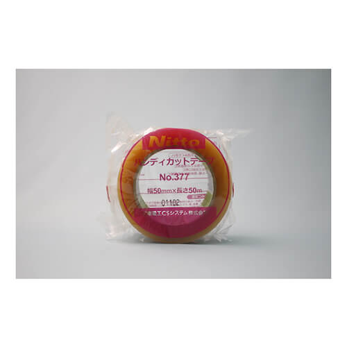 【廃番商品】日東電工 包装用ＯＰＰテープ ハンディカットテープ No.377 透明 50mm×50m NO37750TM