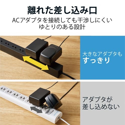 ＵＳＢタップ　電源　１０個口＋Ａ×４ポート　黒
