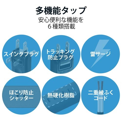 ＵＳＢタップ　電源　１０個口＋Ａ×４ポート　黒