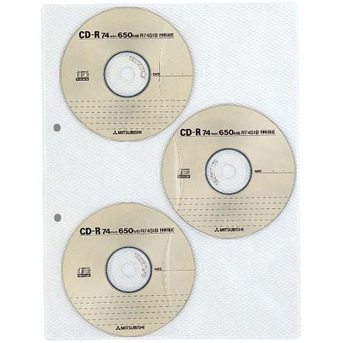 Ａ４リフィル　ＣＤポケット　２穴　６枚収容　３０枚
